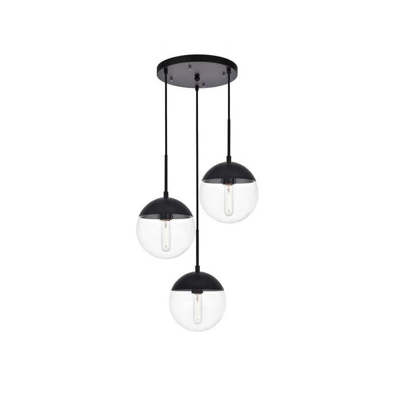 3-Light 18 inch Pendant with Clear Glass