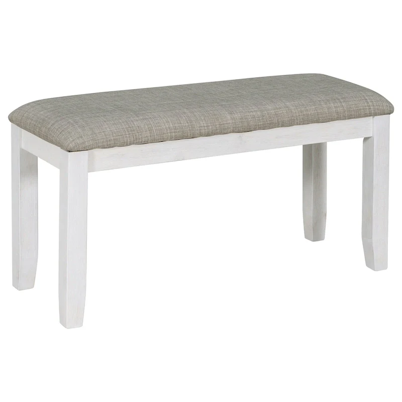 Rustic Style 6-Piece Dining Room Table Set with 4 Upholstered Chairs & a Bench