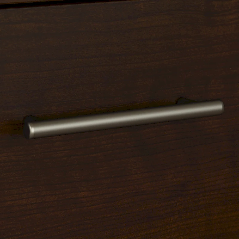 Somerset 72W Office Desk with Hutch and 5 Shelf Bookcase in Ash Gray