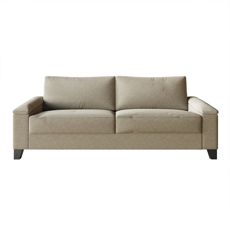 Simple Style Linen Upholstered Sofa