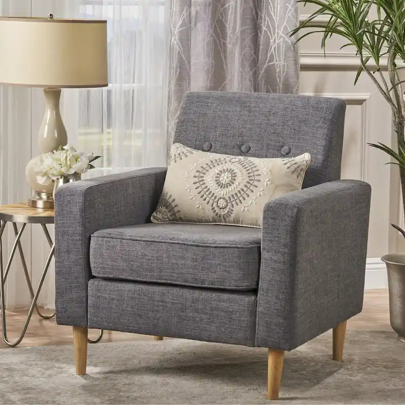 Sawyer Mid Century Modern Fabric Club Chair by Christopher Knight Home