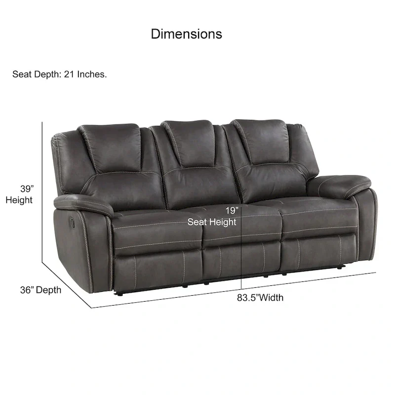 Steve Silver Kameryn Faux Leather Reclining 3-Piece Set