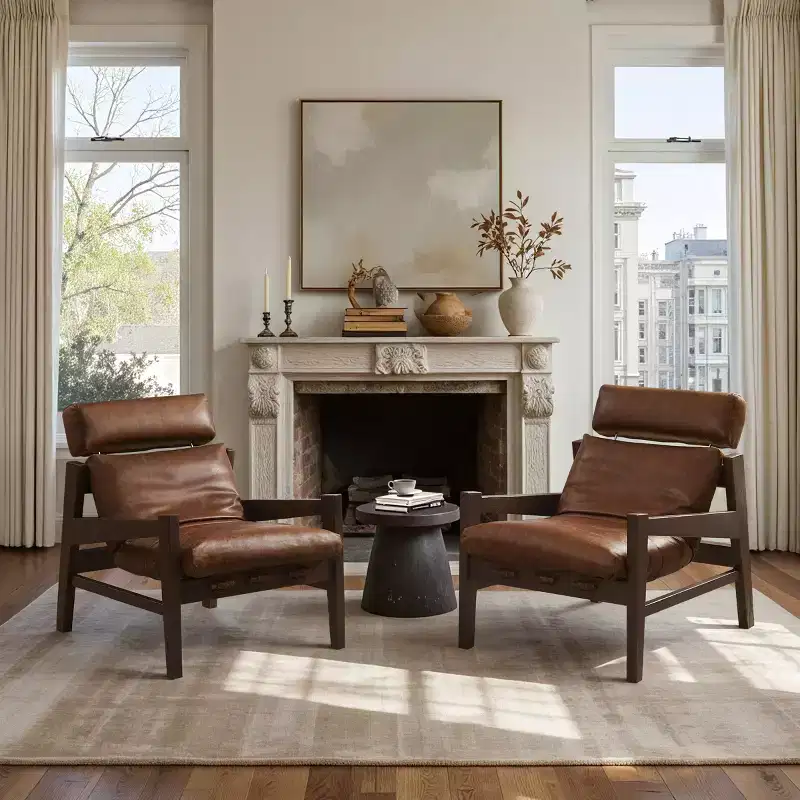 Art Leon Leather Lounge Chair