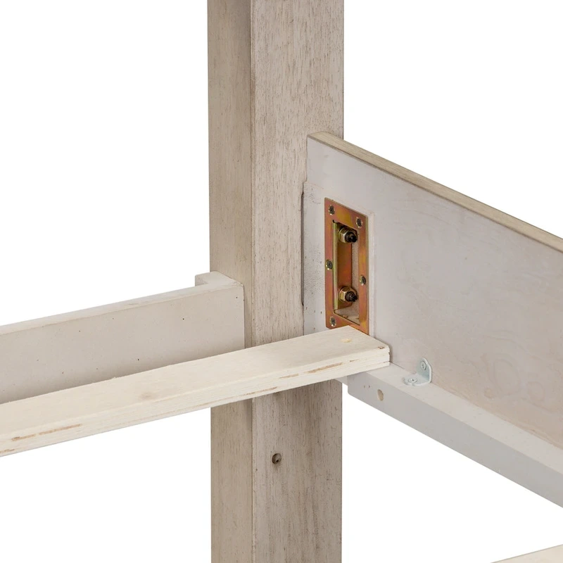 Heartland Antique White King Panel Bed