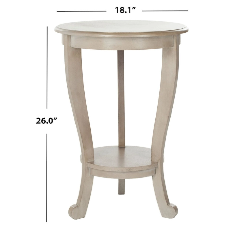 SAFAVIEH Carlotta Grey Pedestal Side Table - 18.1 x 18.1 x 26 - 18Wx18Dx26H