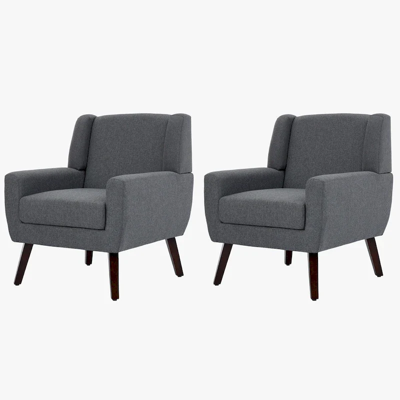 Modern Armchair Upholstered Accent Chair Set of 2
