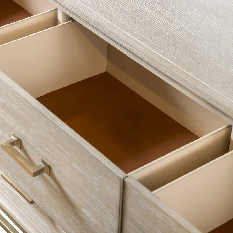 Furniture of America Drayden Transitional Oak Solid Wood 3-Piece Dresser and 2 Nightstand Bedroom Set