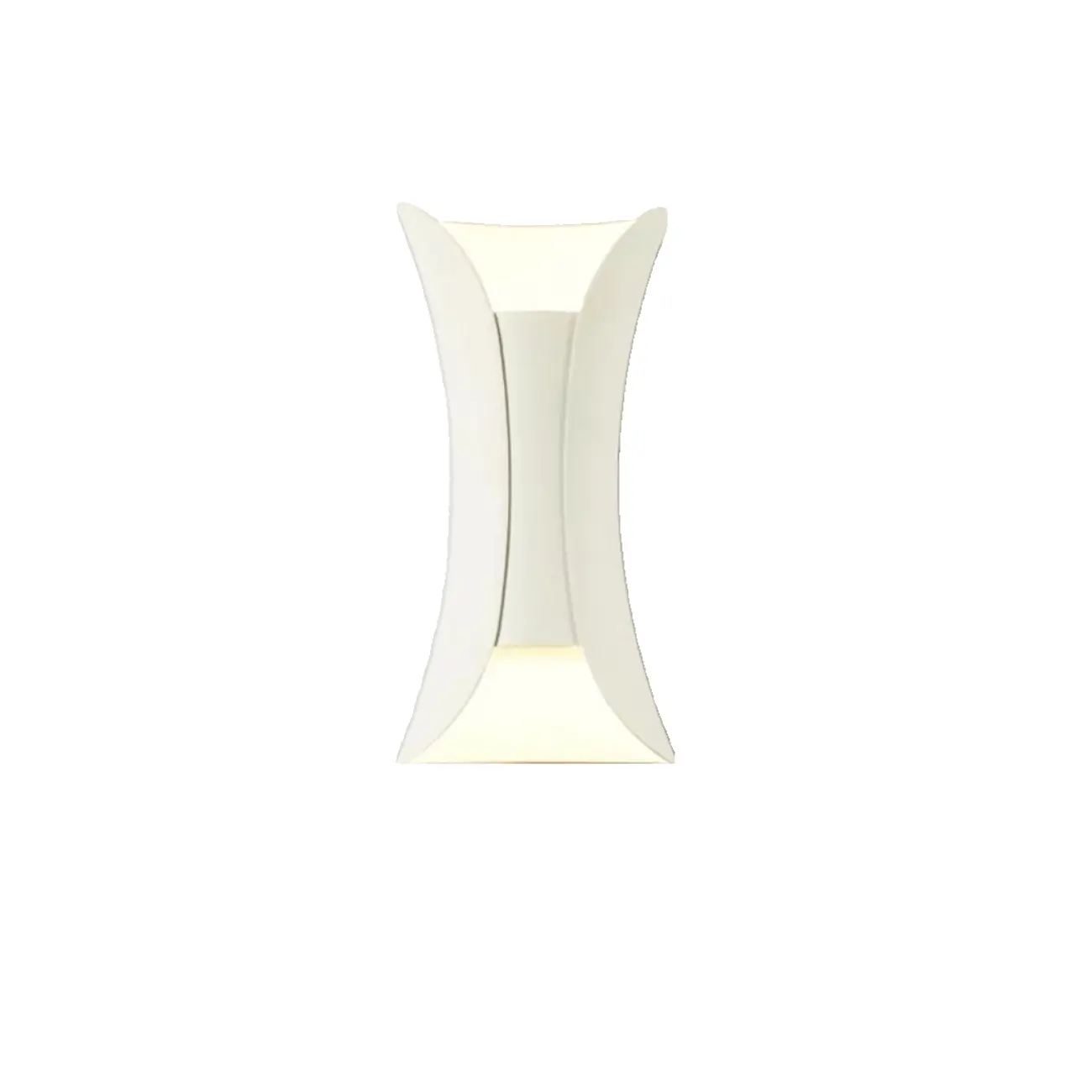 Modern 2-Light Metal Curve Up Down Outdoor Wall Sconce