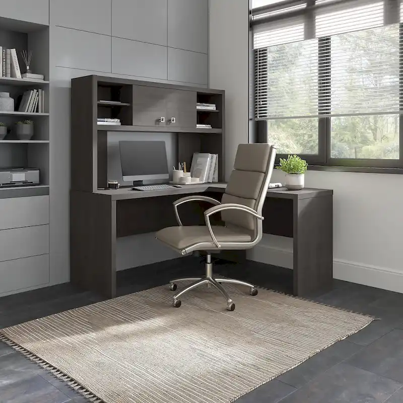Echo L Shaped Desk with Hutch by Bush Business Furniture