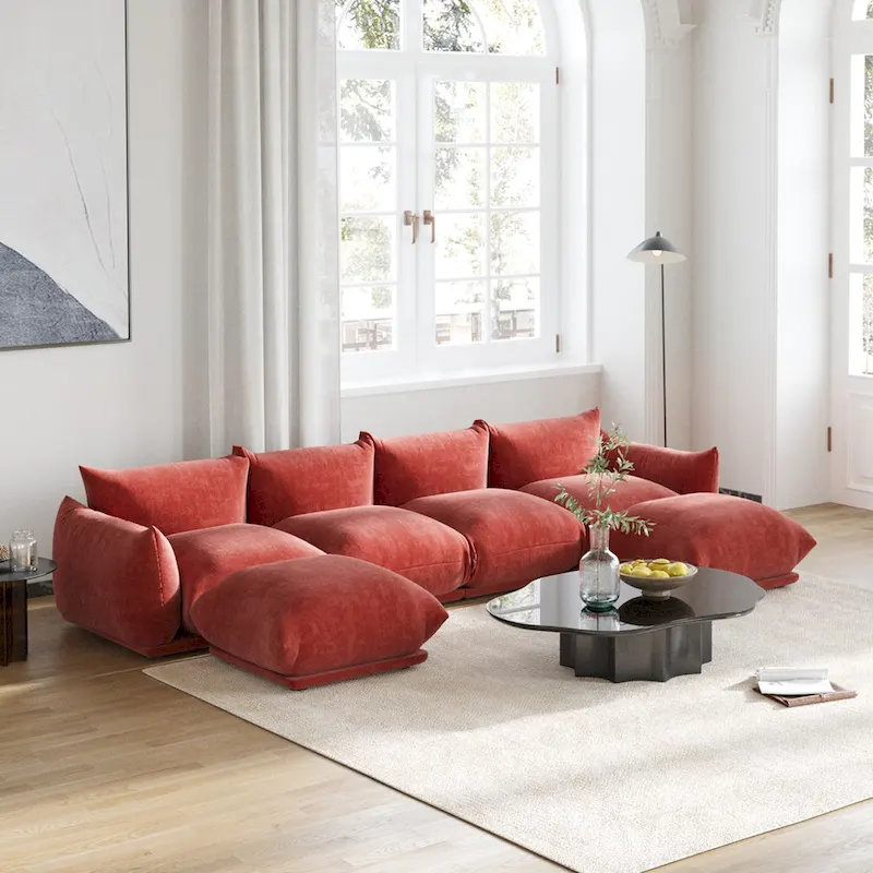 U-Shape Modular Sofa Chenille Sectional Couch