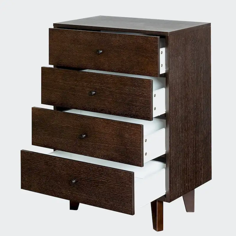 4 drawer dresser with retro round handle