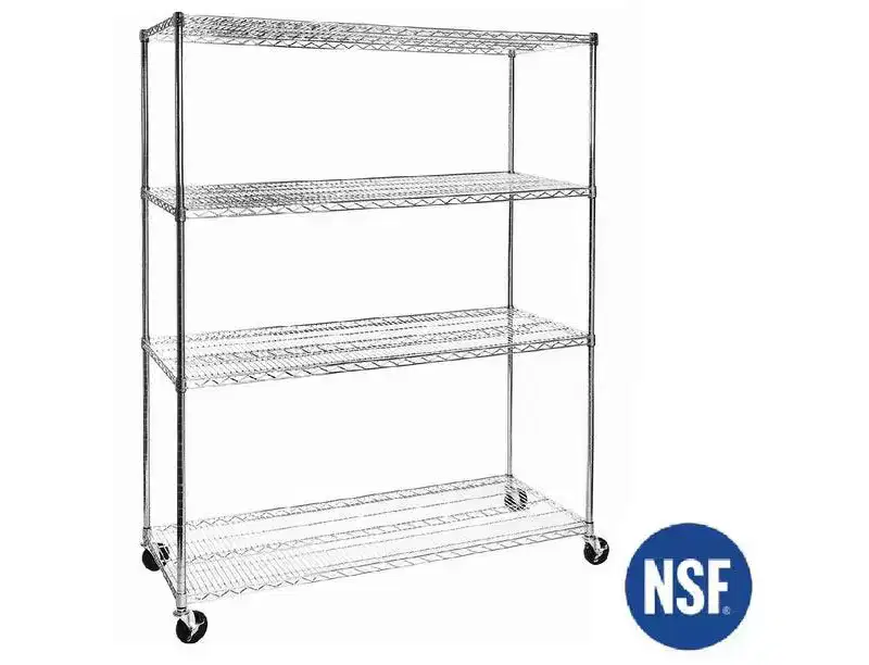 Seville Classics UltraDurable 4-Tier 60 x 24 Steel Wire Shelving Unit