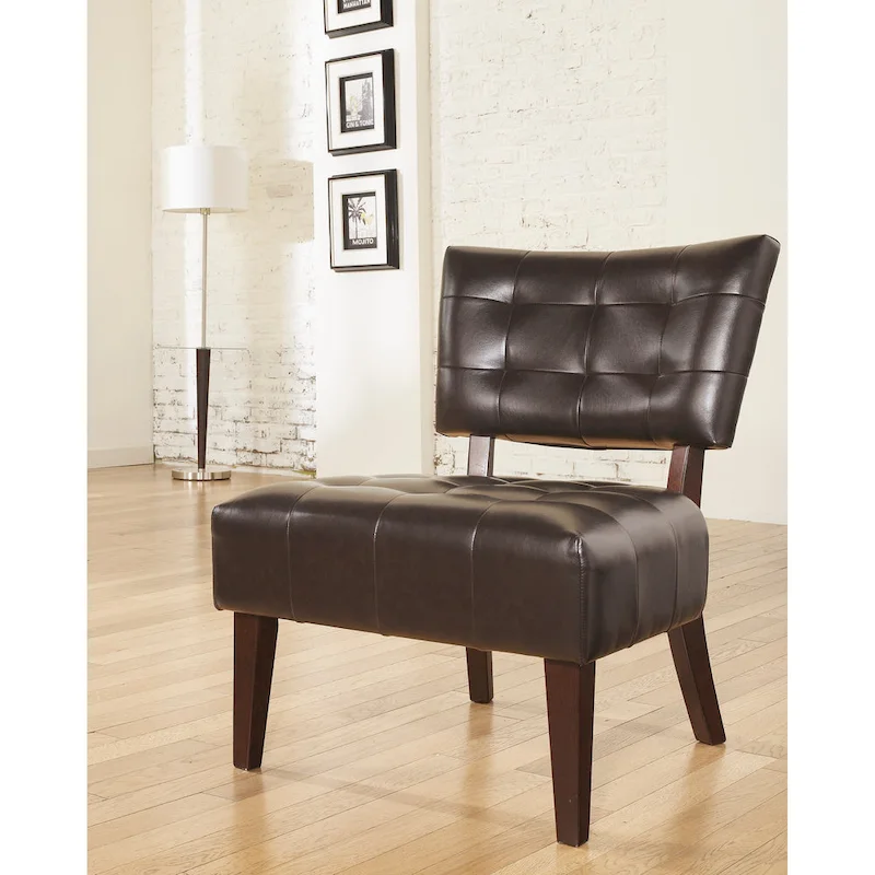 Modern 31 Button Tufted Accent Chair with Kiln-Dried Hardwood Frame and Oversized Seat