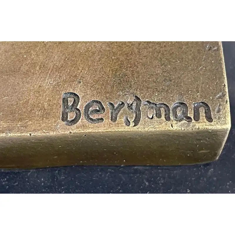 Bergman Art Deco Flapper Dancer Girl Lifting Skirt Bronze Statue Figure Sculpture 18 Inches X 8 Inches