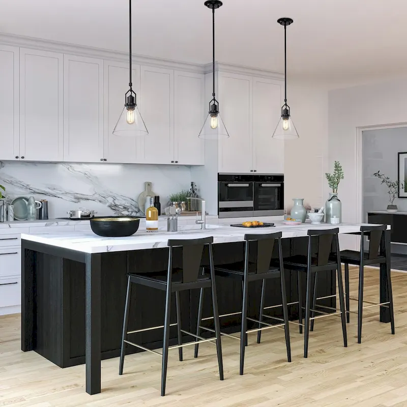 Matte Black 1-Light Mini Pendant with Clear Cone Glass Shade