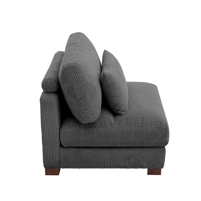 Modern Upholstered Armless Chair Accent Chair