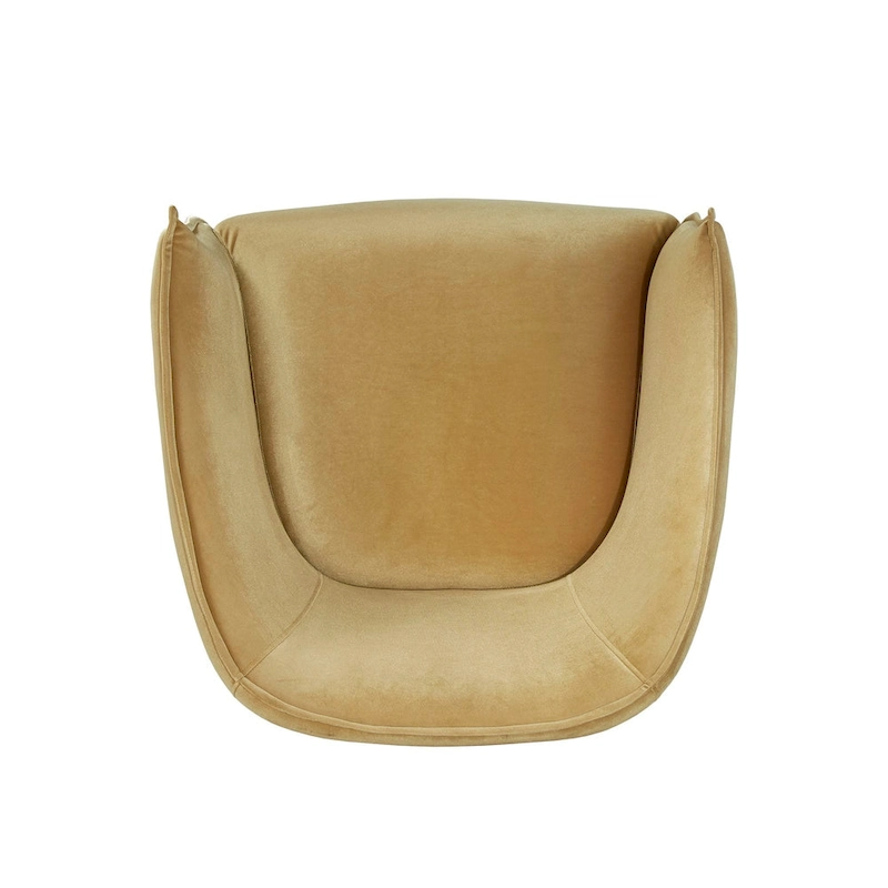 Vianne Velvet Curved Back Acrylic Leg Accent Chair by iNSPIRE Q Bold