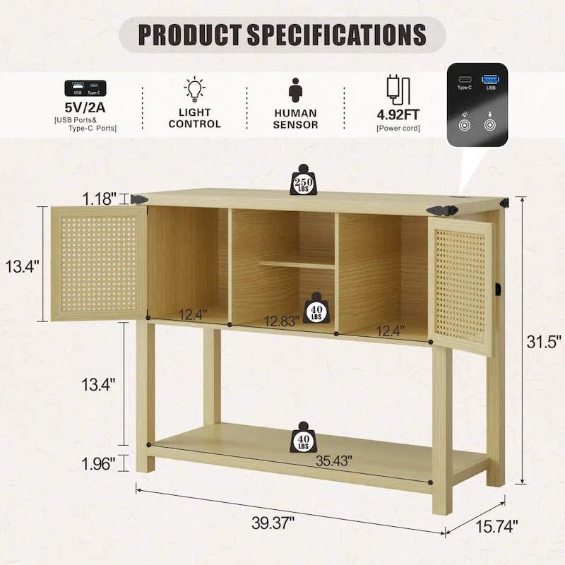 39Wide Console Table