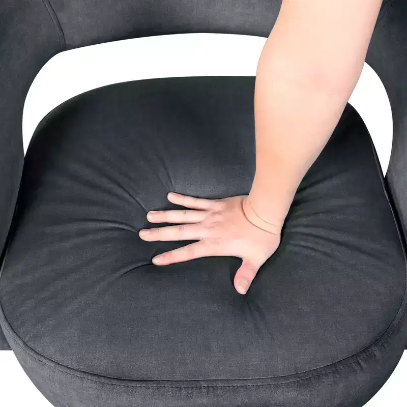 Velvet Swivel Accent Chair, 1-Seat