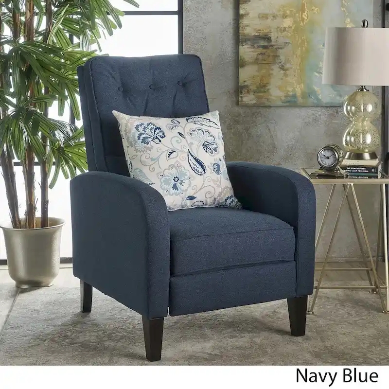 Nievis Tufted Fabric Recliner by Christopher Knight Home