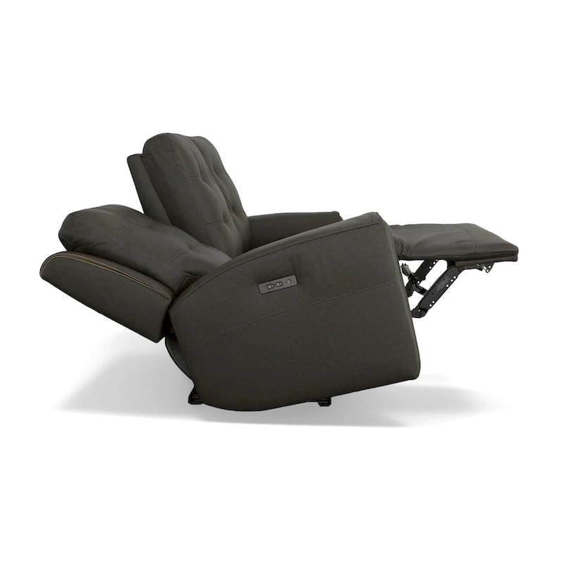 Iris Top Grain Leather Power Reclining Sofa with Power Headrests by Flexsteel