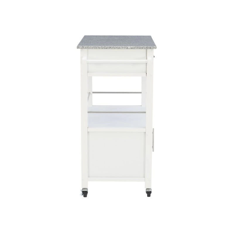 Barbara Rolling Mobile Kitchen Cart with Granite Top