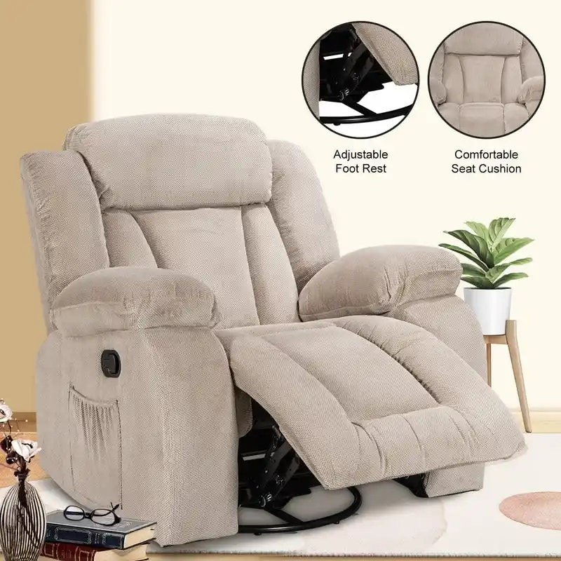 Rocker and Swivel Upholstered Recliner