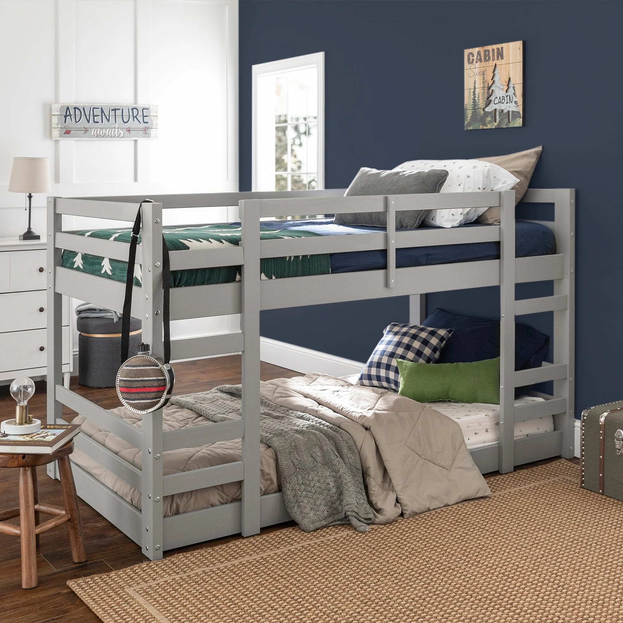 Cottage Classic Bunk Beds Jr. Twin Over Twin Solid Wood
