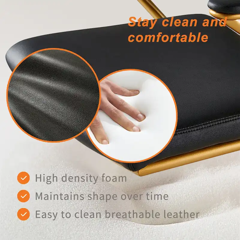 CAROCC Home Office Desk Chair Gold with Throw Pillow