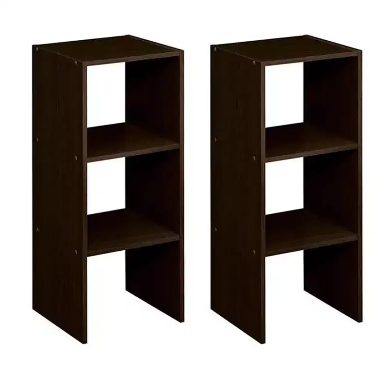ClosetMaid 895600 Decorative Home Stackable 2-Cube Organizer Storage 31-Inch, Espresso (2 Pack)