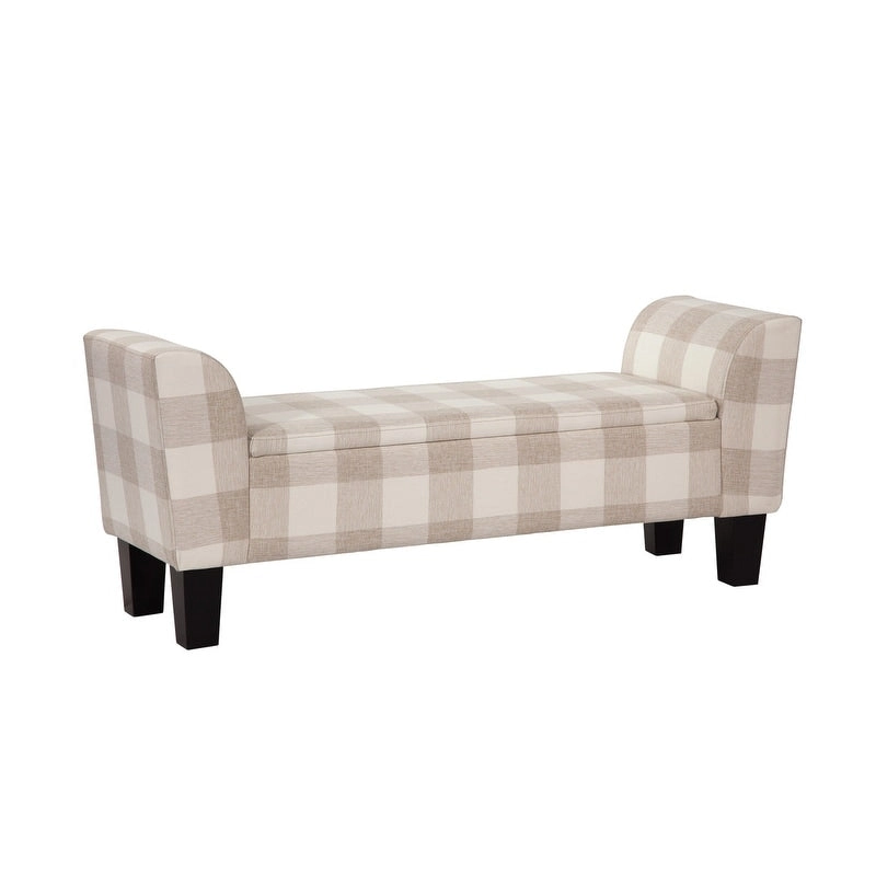 Grafton Home Claire Transitional Upholstered Storage Bench