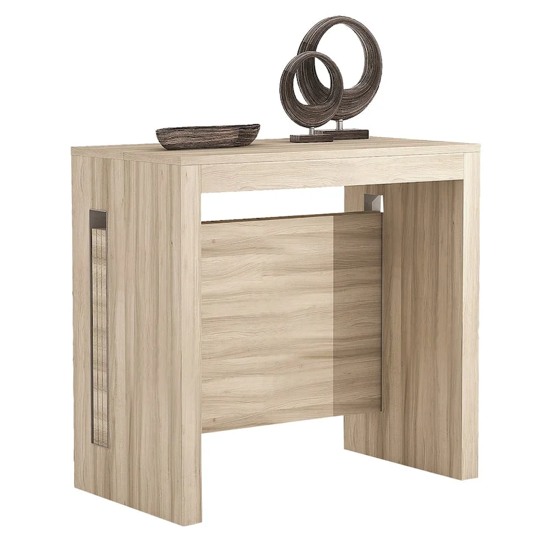 ERIKA Modern Extendable Console Table Dining Table - 31.5 W x 17.5 D x 30 H ( Ext: 17.5 - 73 W )