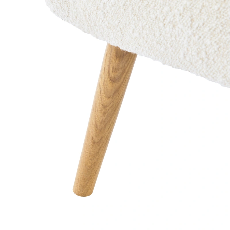 Almond Boucle Wingback Tufted Club Chair by Christopher Knight Home