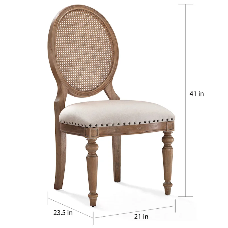 Elements Oak Cane Back Dining Chairs (Set of 2)