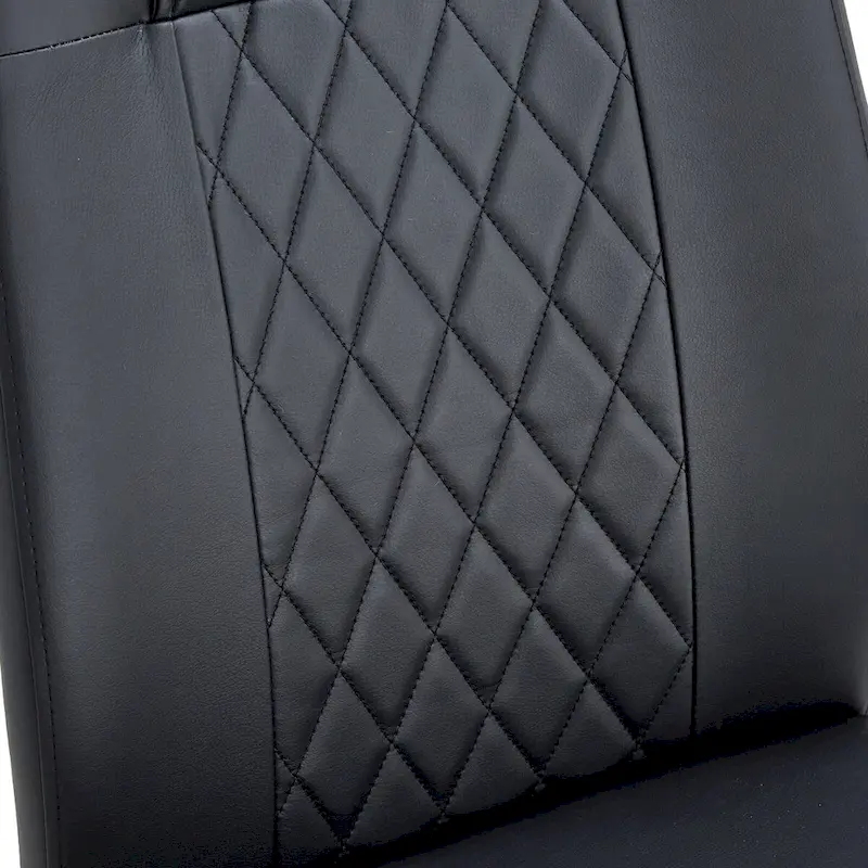 Modern dining chairs, set of 6, with faux leather soft cushion seats