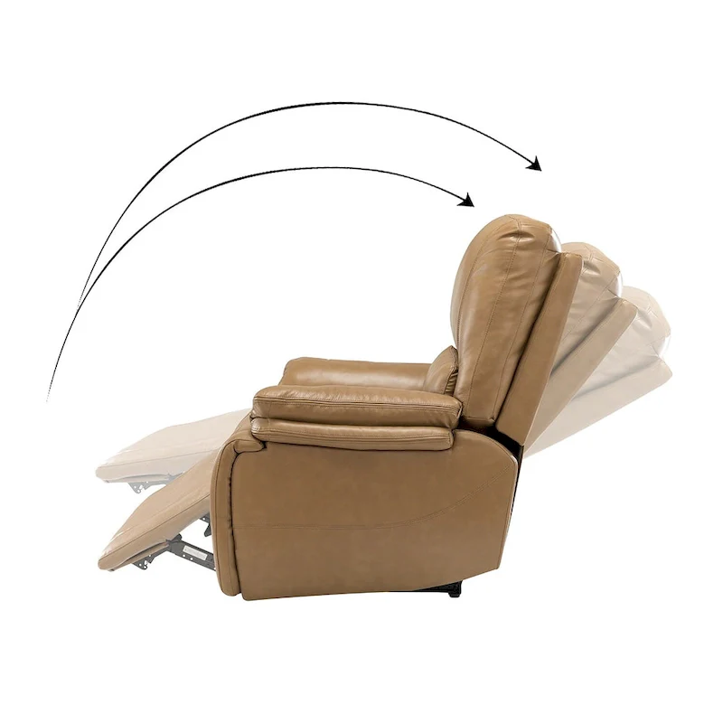 Mercedes Genuine Leather Power Recliner with Cushion Padded