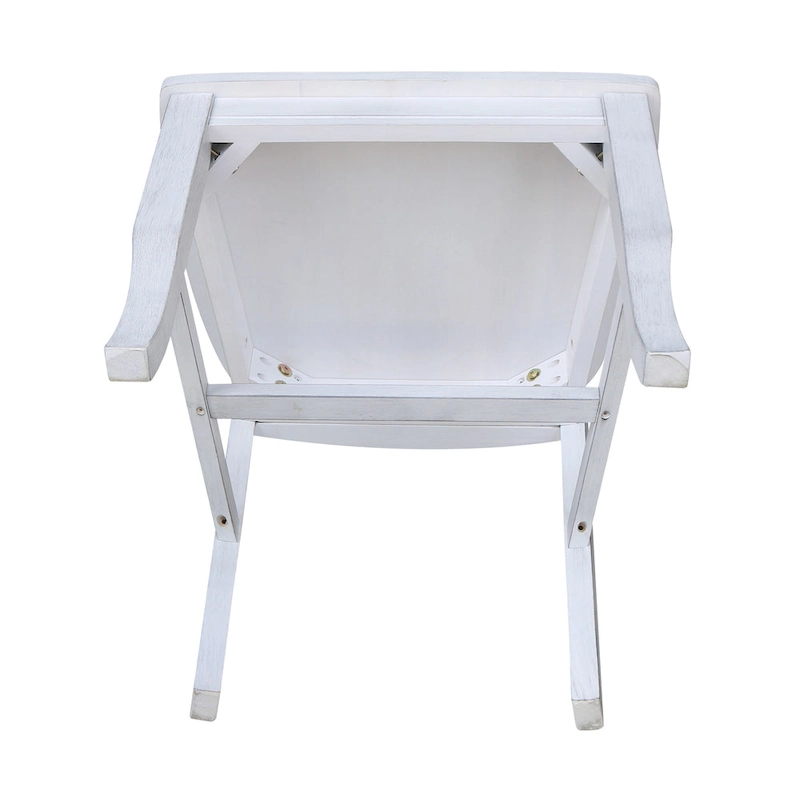 Double X-Back Solid Wood Chairs - Set of Two