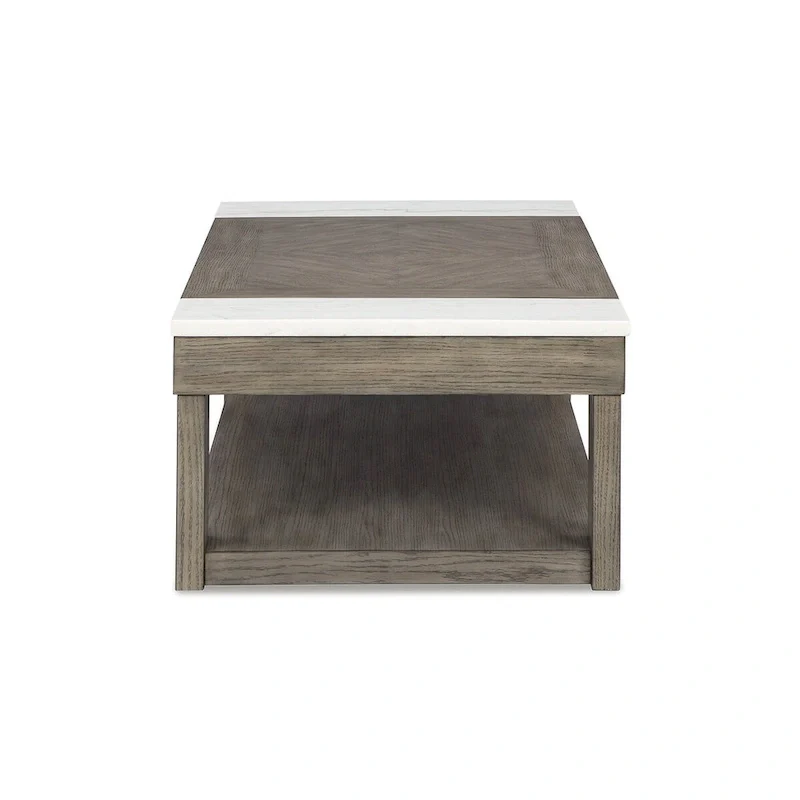 Signature Design by Ashley Loyaska Grayish Brown/White Lift-Top Coffee Table - 56.13 W x 28.25 D x 18.13 H