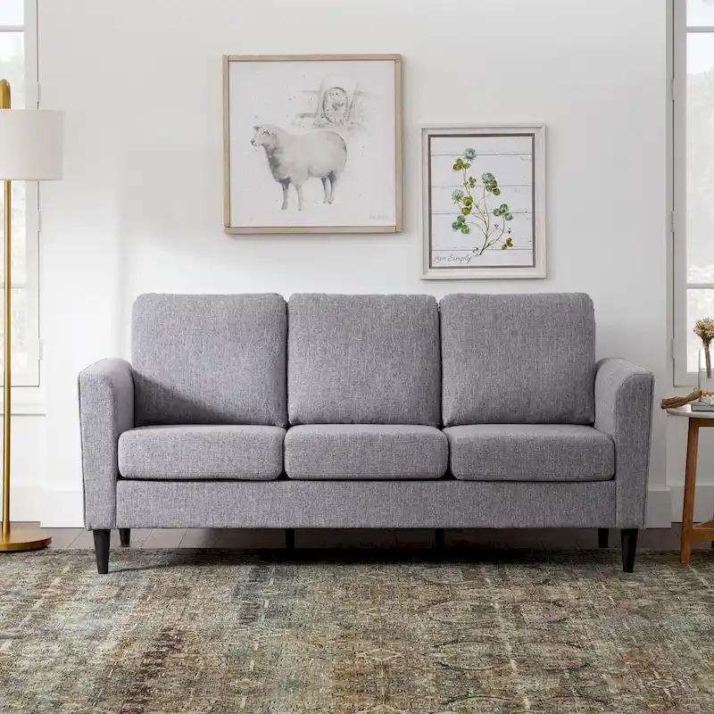 Brookside Clara 73  Upholstered Curved Arm Sofa