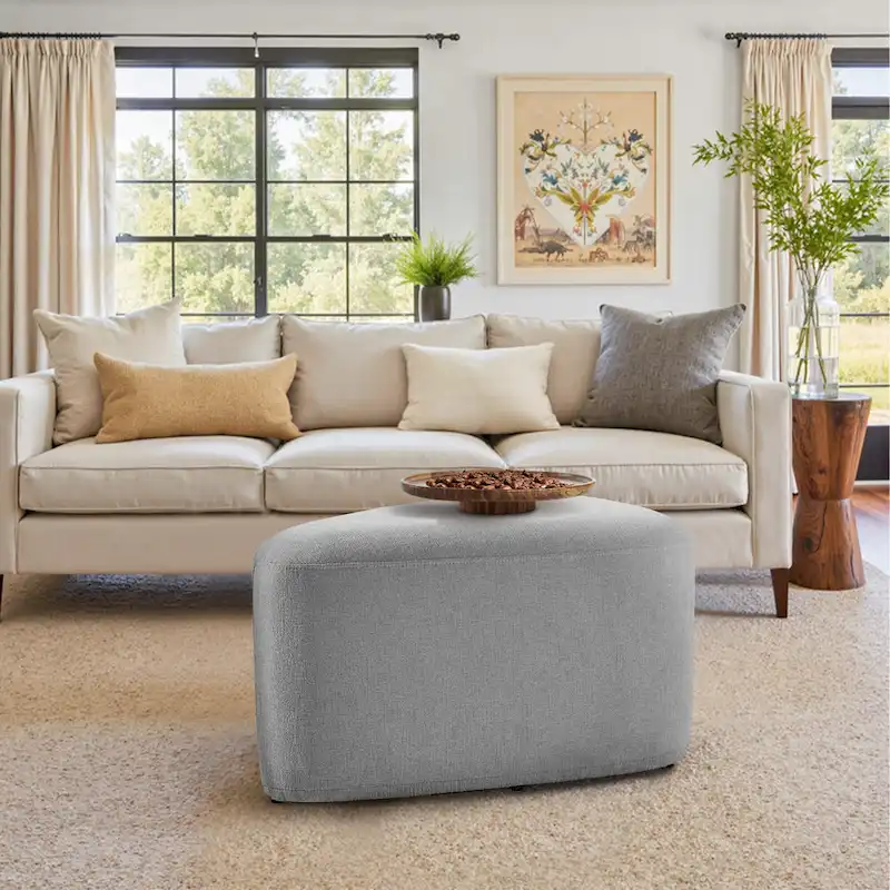 26 Footstools and Ottomans, Modern Fabric Pouf Ottoman