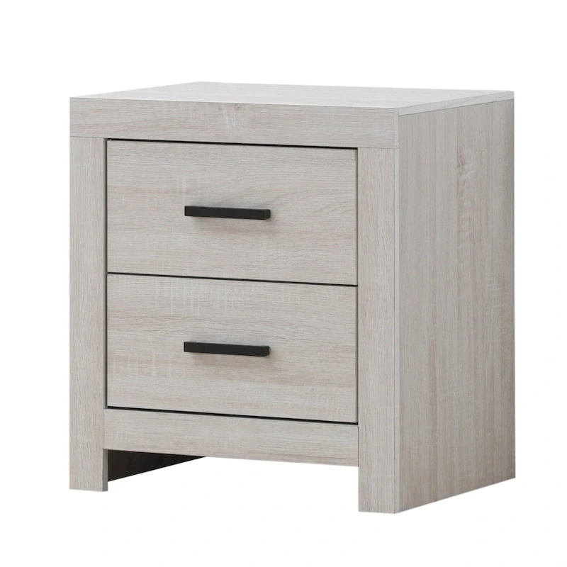 Geary 5-piece Slatted Headboard Panel Bedroom Set with 2 Nightstands