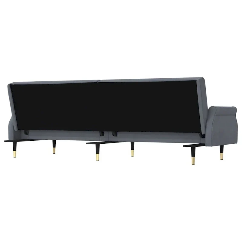 Velvet Sofa Bed Loveseat with Cushions – 85 x 35 x 27.6