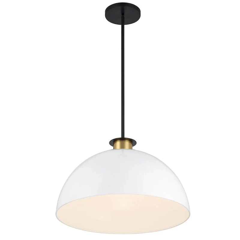 Gigi 1 Light Black & Aged Brass Pendant - 23.5 W x 14.25 H