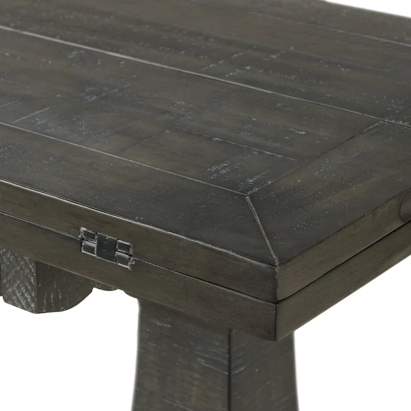 60 Solid Wood Pedestal Flip-top Sofa Console Table