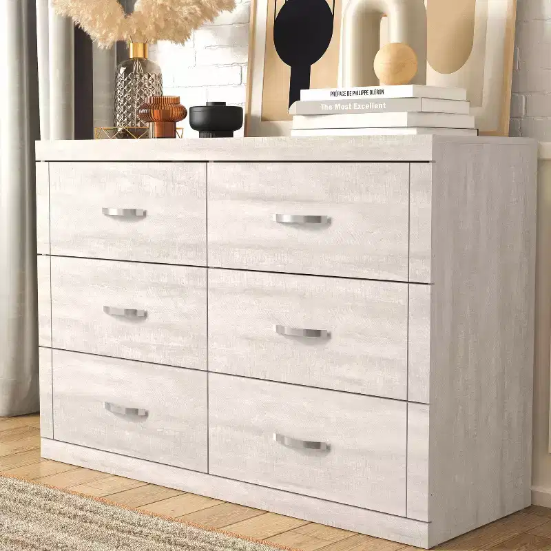 Galano 6-Drawer Double Dresser with Interlock Safety 46.5 W  16.1 D  31.0 H
