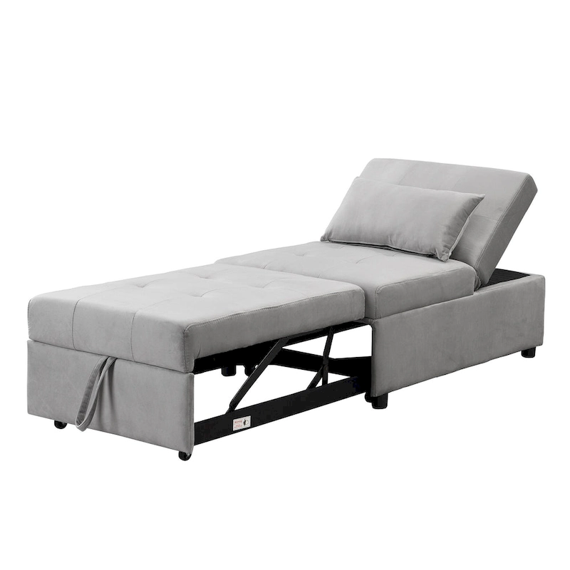 Multi-Functional Folding Ottoman Sofa Bed with Converts to Lounge Chair and Single Bed (264lb Capacity)