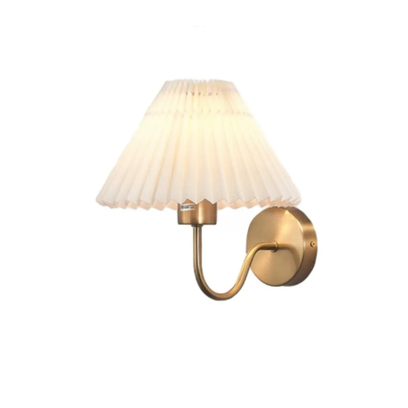 Classic Fabric Pleated Cone Shade Wall Sconce