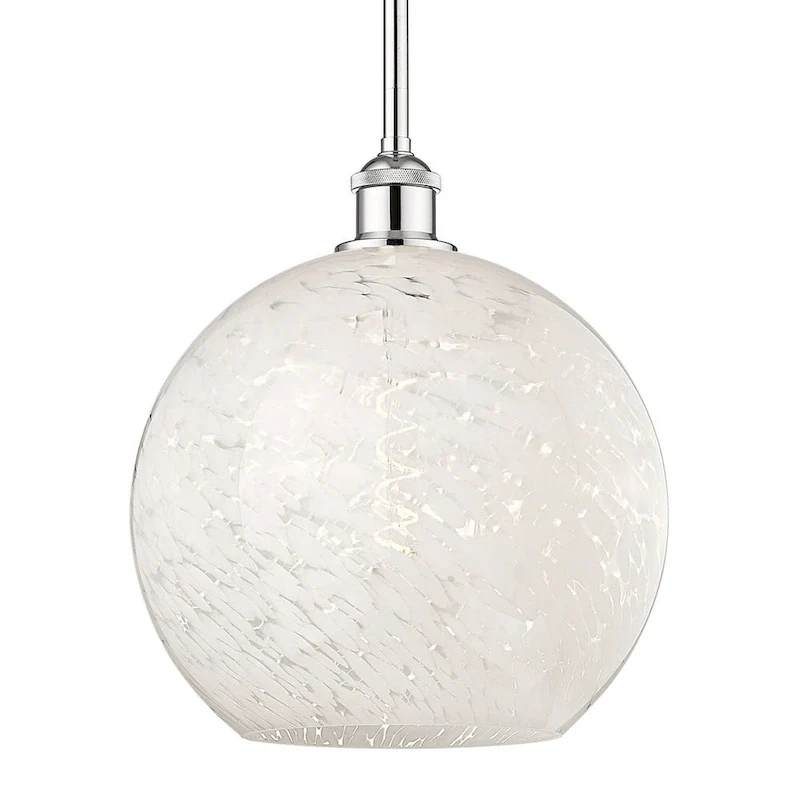 Innovations Lighting 616-1S 13 12 White Mouchette Pendant White
