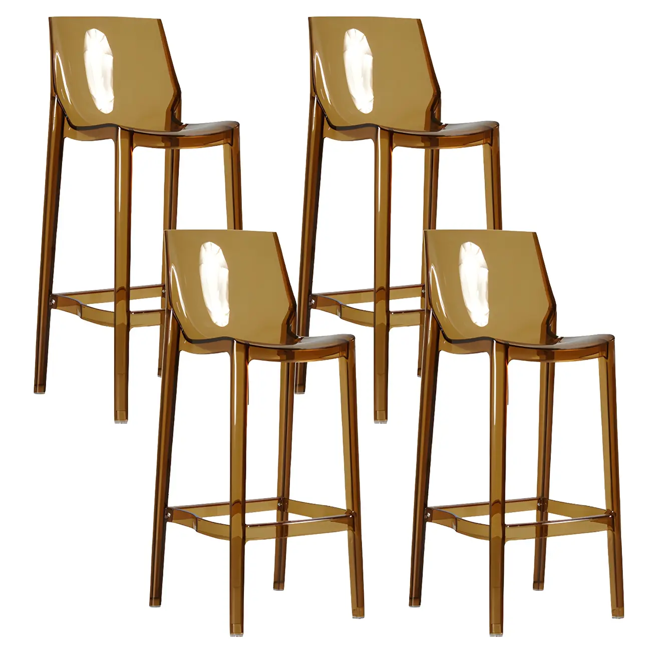 Modern Acrylic Vibrant Durable Colourful Sleek Bar Stool