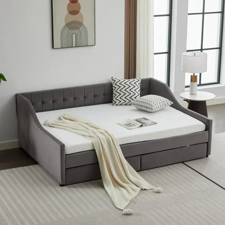 Twin Corner Daybed with Storage Drawers